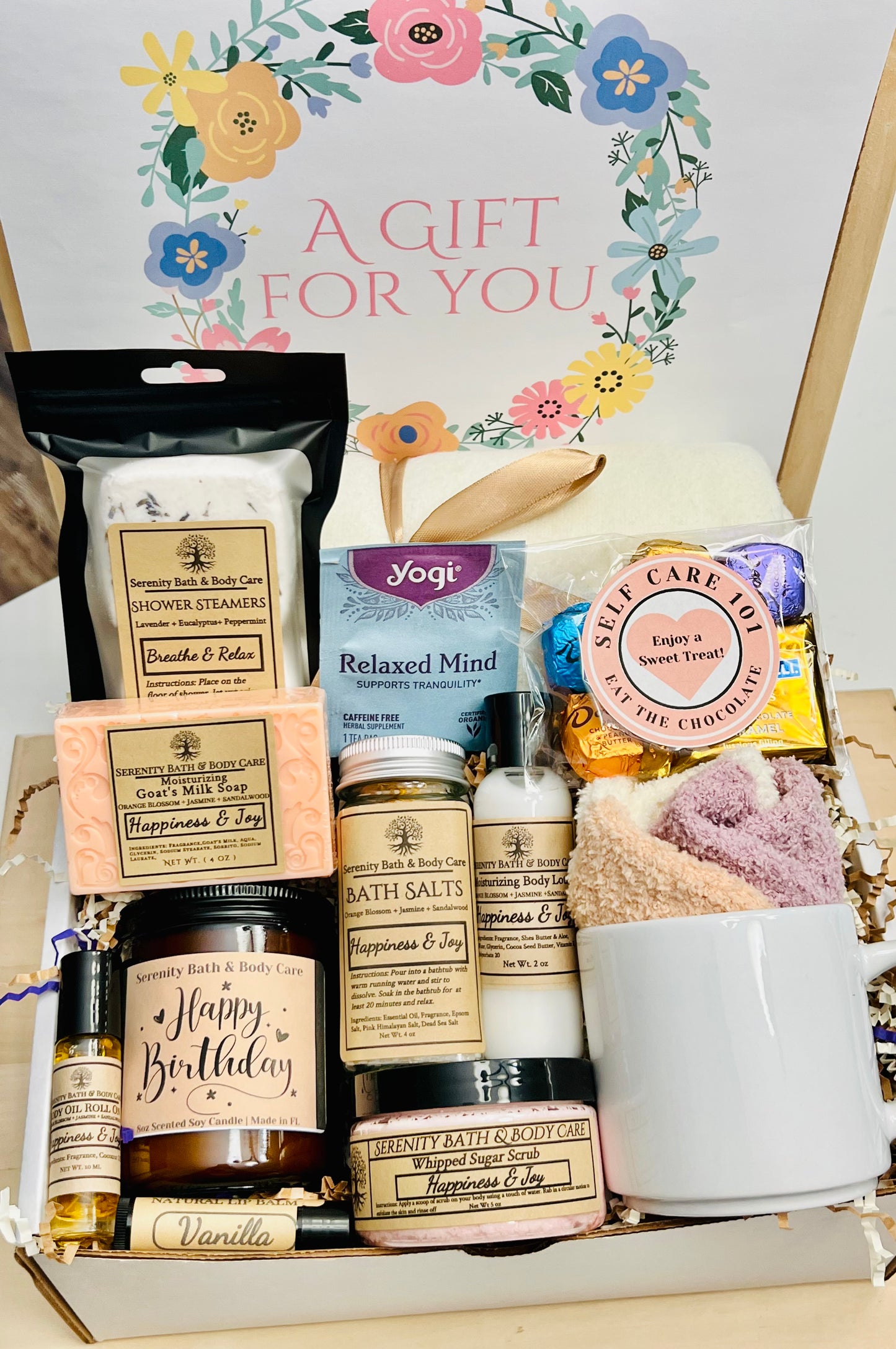 Birthday Spa Gift Box for Her, Mom Birthday Gift, Self Care Package, Thank you Gift, Thinking of you, Relaxation Birthday Gift Box, Pamper Gift Box for Women