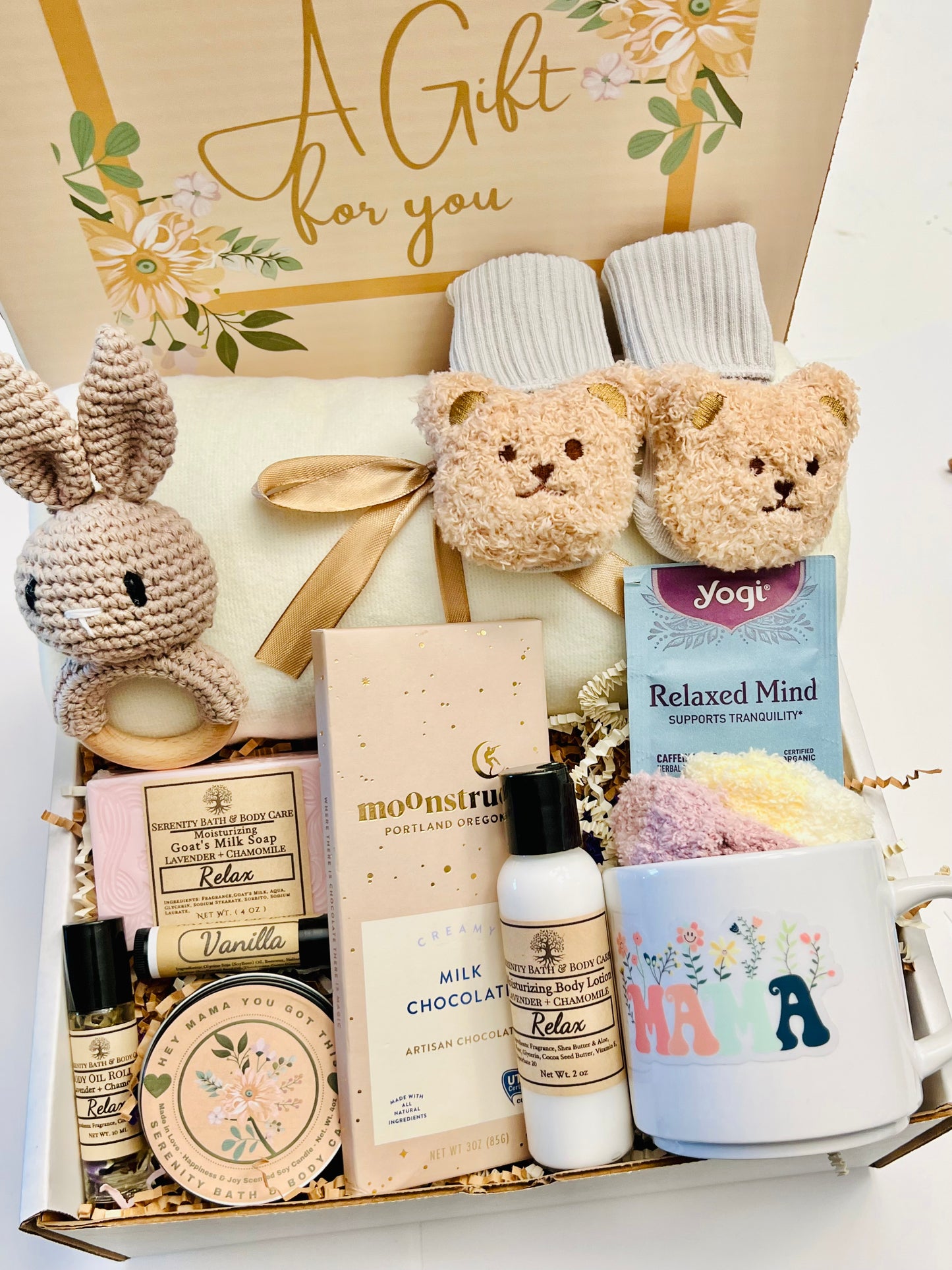 New Mom and New Baby Spa Gift Box, Self Care Package for Her, New Parents Gift Basket, New Mom Gift Basket, Congrats New Mom Gift