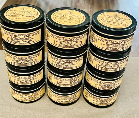 Scented Soy Candles| Hand Poured Candles| Soy Wax Candles 4oz and 8oz|