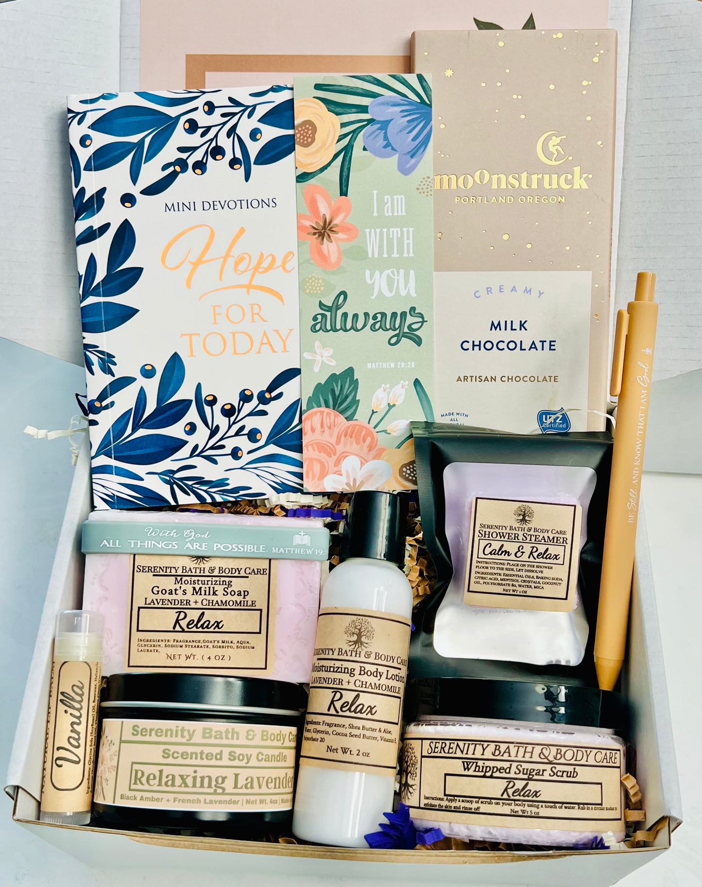 Christian Inspirational Devotional Spa Gift Box for Women, Faith Gift Set, Birthday Gift, Christmas Gift for Her