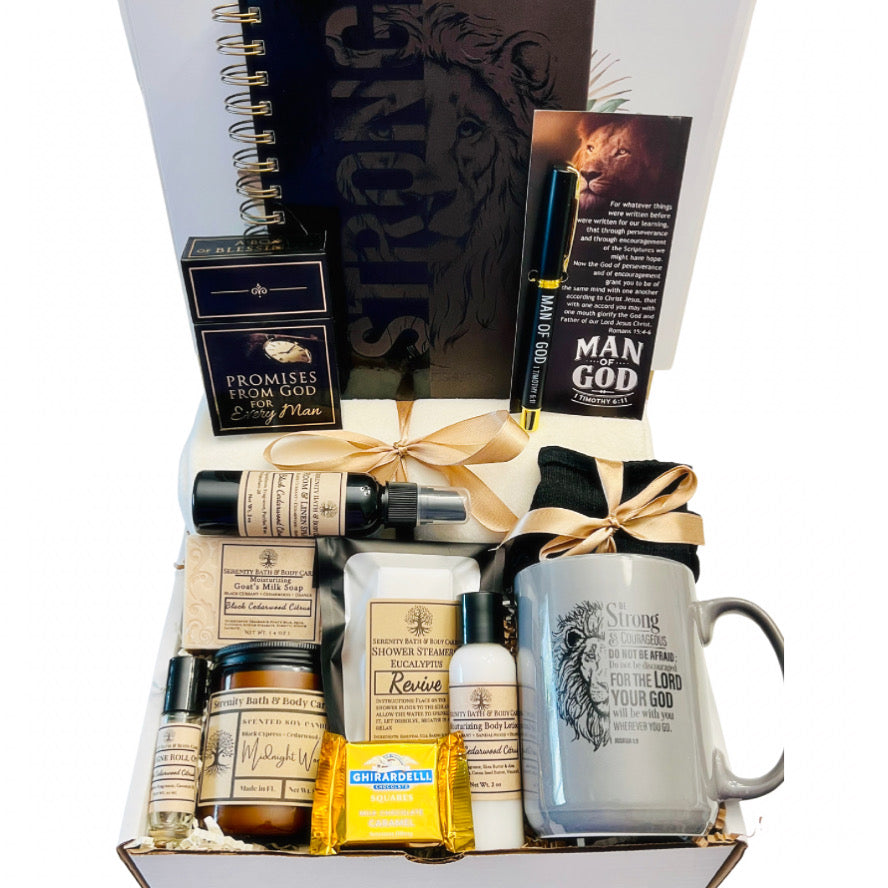 Man of God Christian Gift Box, Men Gifts, Father's Day Gift, Birthday Gift for Husband, Boyfriend, Son, Christmas Gift for Men, Dad Gift