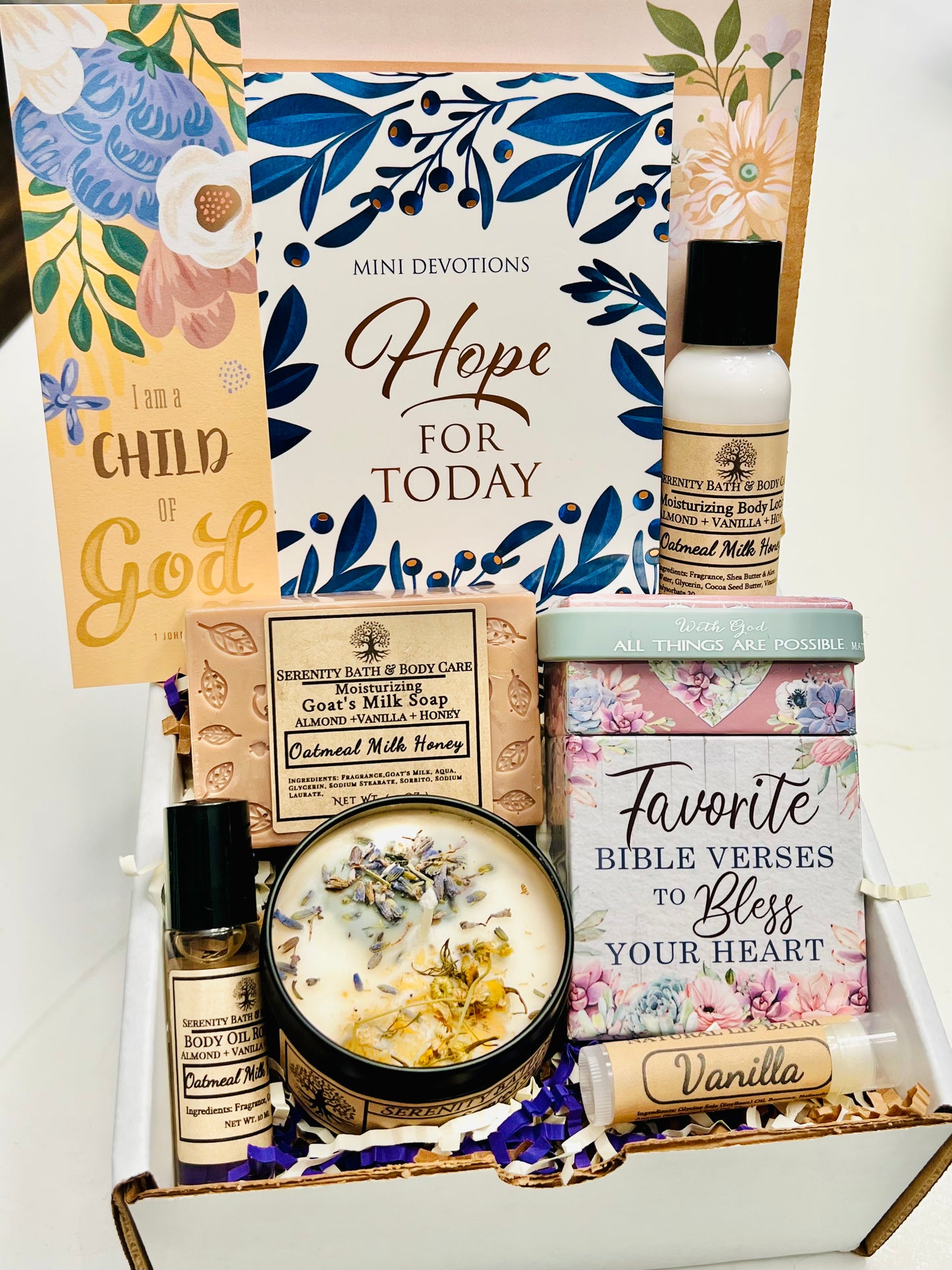 Christian devotional gift box for women, Encouragement and self-care gift for Christian women