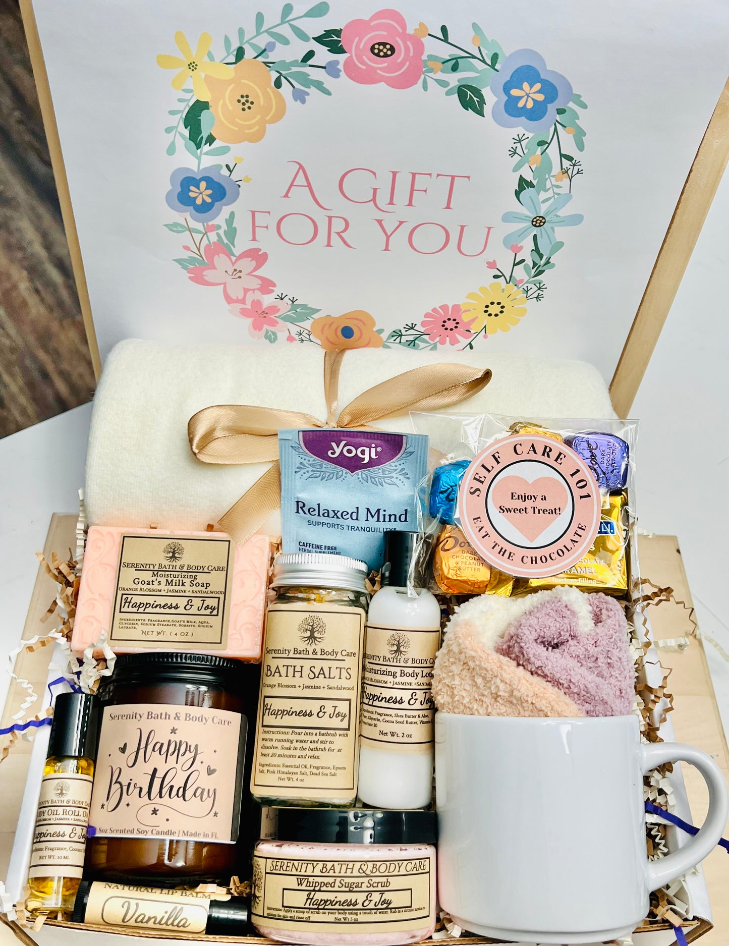 Birthday Spa Gift Box for Her, Mom Birthday Gift, Self Care Package, Thank you Gift, Thinking of you, Relaxation Birthday Gift Box, Pamper Gift Box for Women