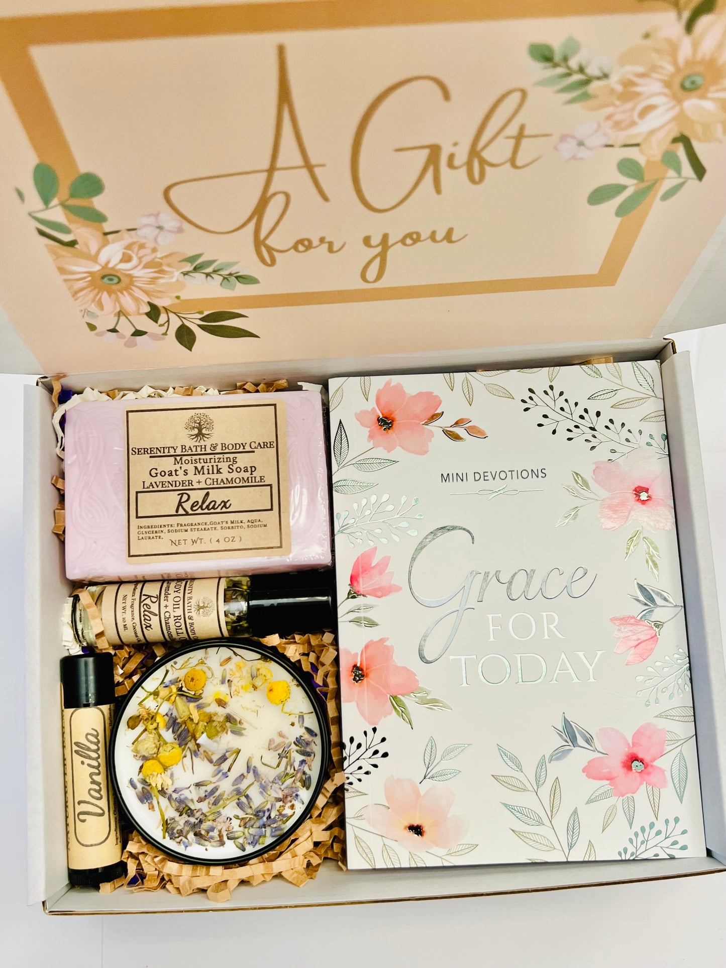 Christian Spa Gift Box, Hope for Today & Grace for Today Devotional Book, Inspirational Gift for Women, Christmas Gift for Her, Thinking of you Gift, Birthday Gift for her, Christian Gifts