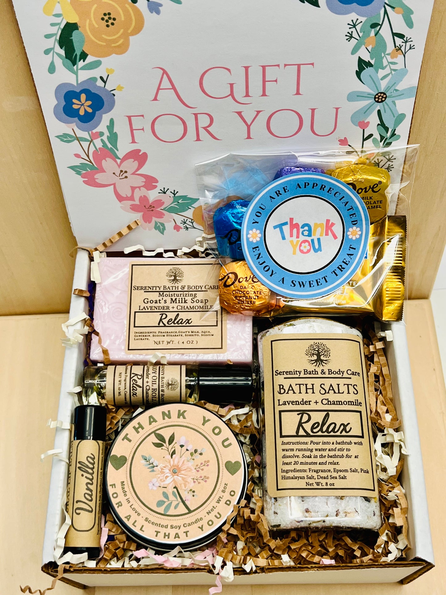 A Thank you Spa Gift Box, Employee Gifts, Co-Worker Gift, Employee Appreciation Gifts, Self Care Gift Box for Women, Birthday Gifts for Her Gifts