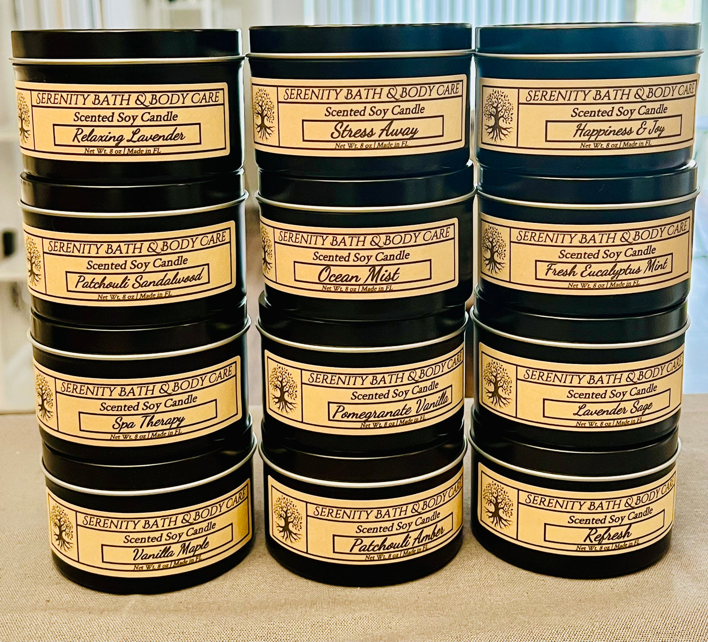 Wholesale 8 oz Candles| Set of 12| Choose Your Scent| Scented Soy Candles
