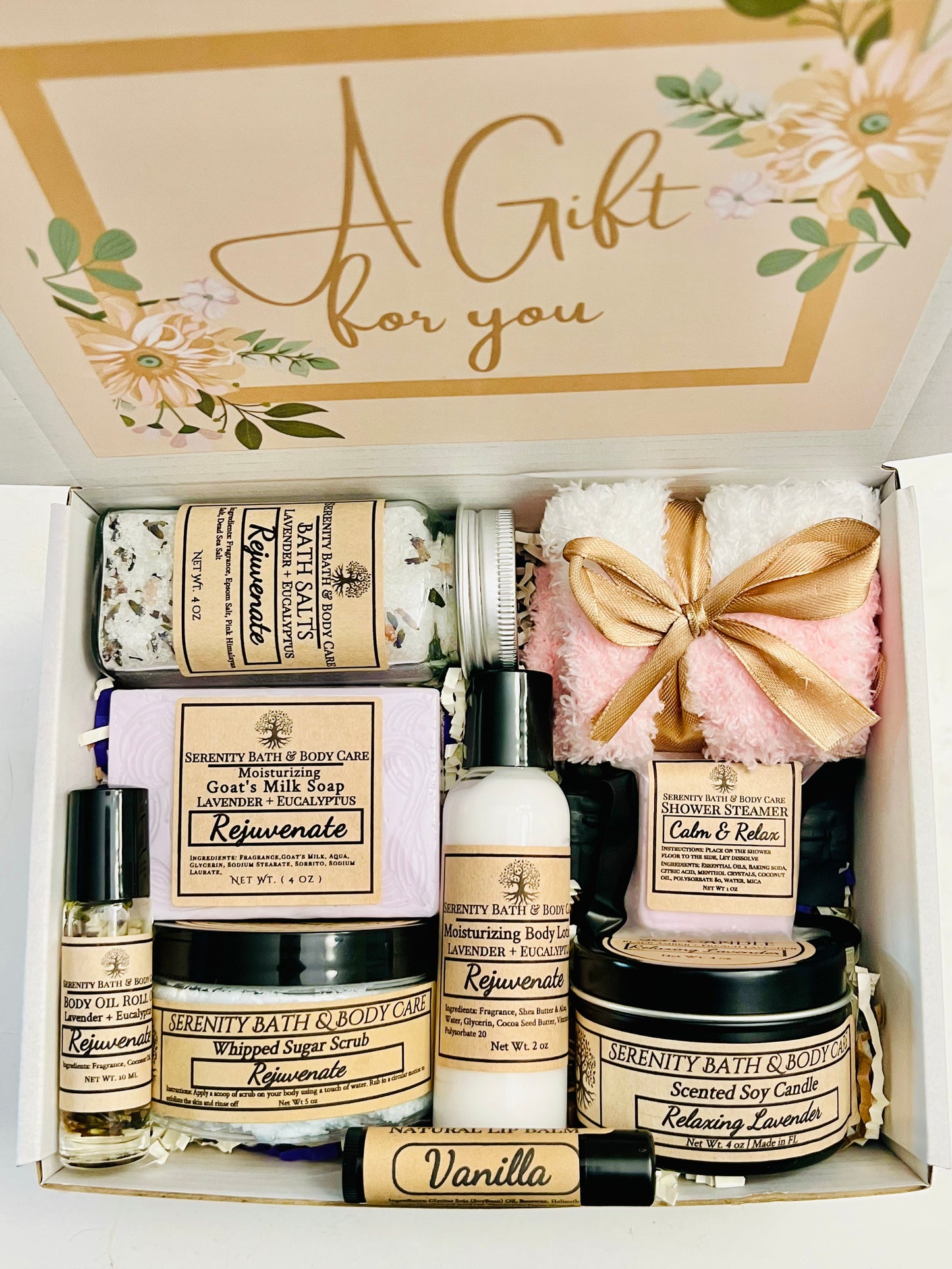 Luxury Self Care Gift Box for Women β Spa Set with Candle, Bath Salts, Lotion & More β Relaxation Gift for Birthday, Get Well, Thank You, or Stress Relief