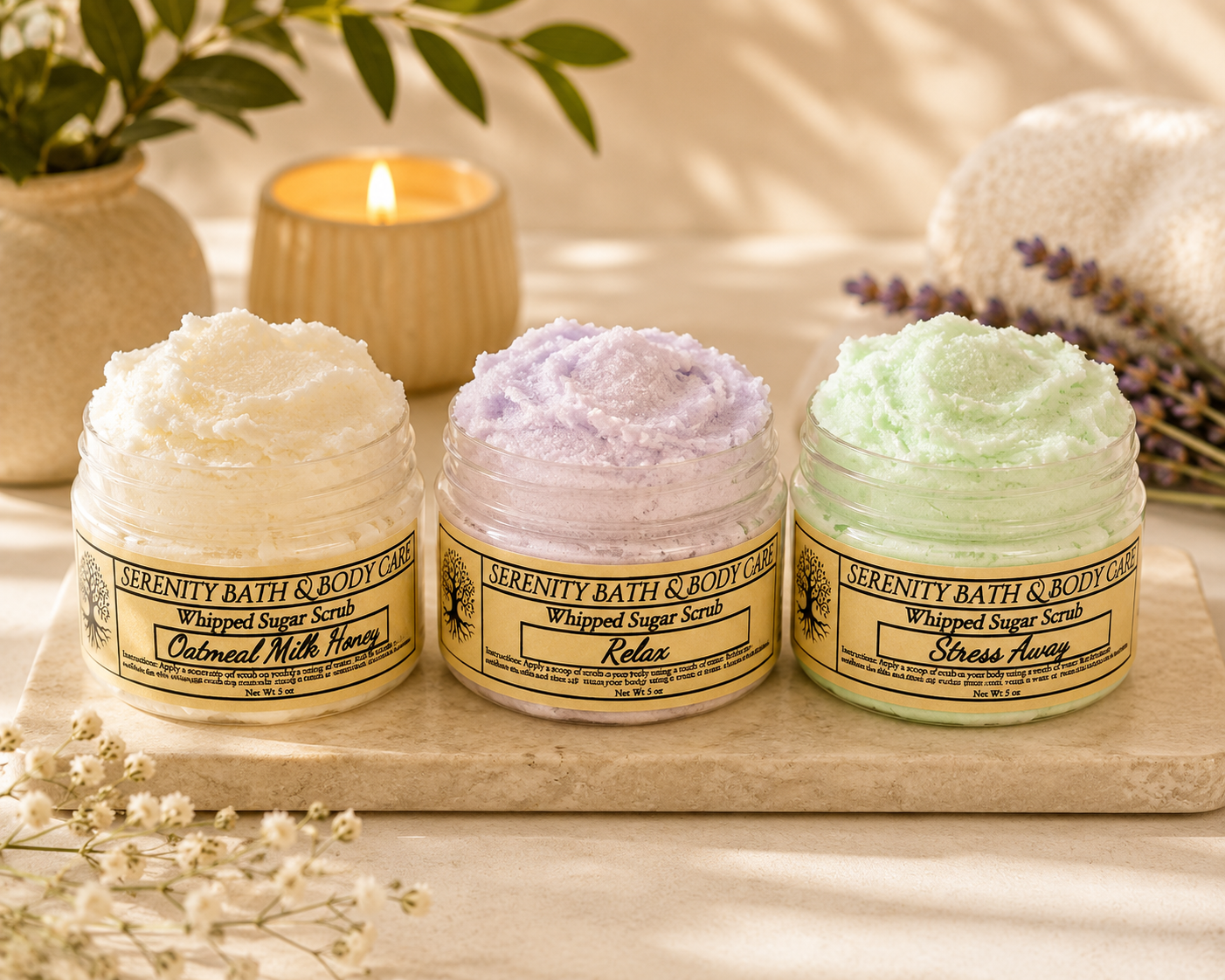 Whipped Sugar Scrub and Moisturizing Body Lotion Bundle Set