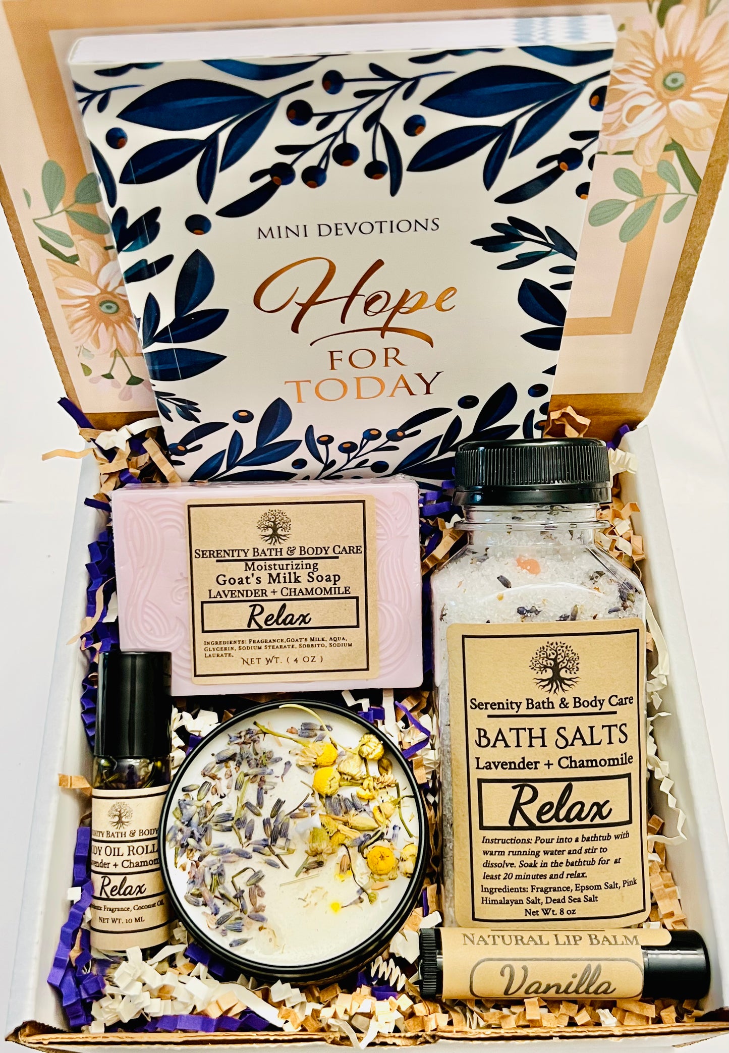 Christian Spa Gift Box, Hope for Today & Grace for Today Devotional Book, Inspirational Gift for Women, Self Care Gift Box, Christmas Gift for Her, Thinking of you Gift, Birthday Gift for her, Christian Gifts