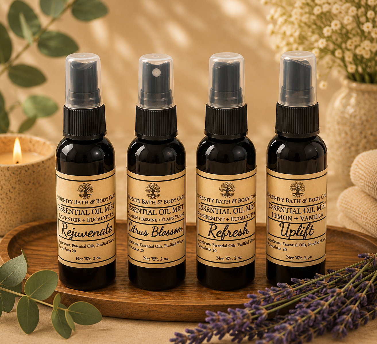 Essential Oil Mist, Body Mist, Cologne Body Mist- Build a box