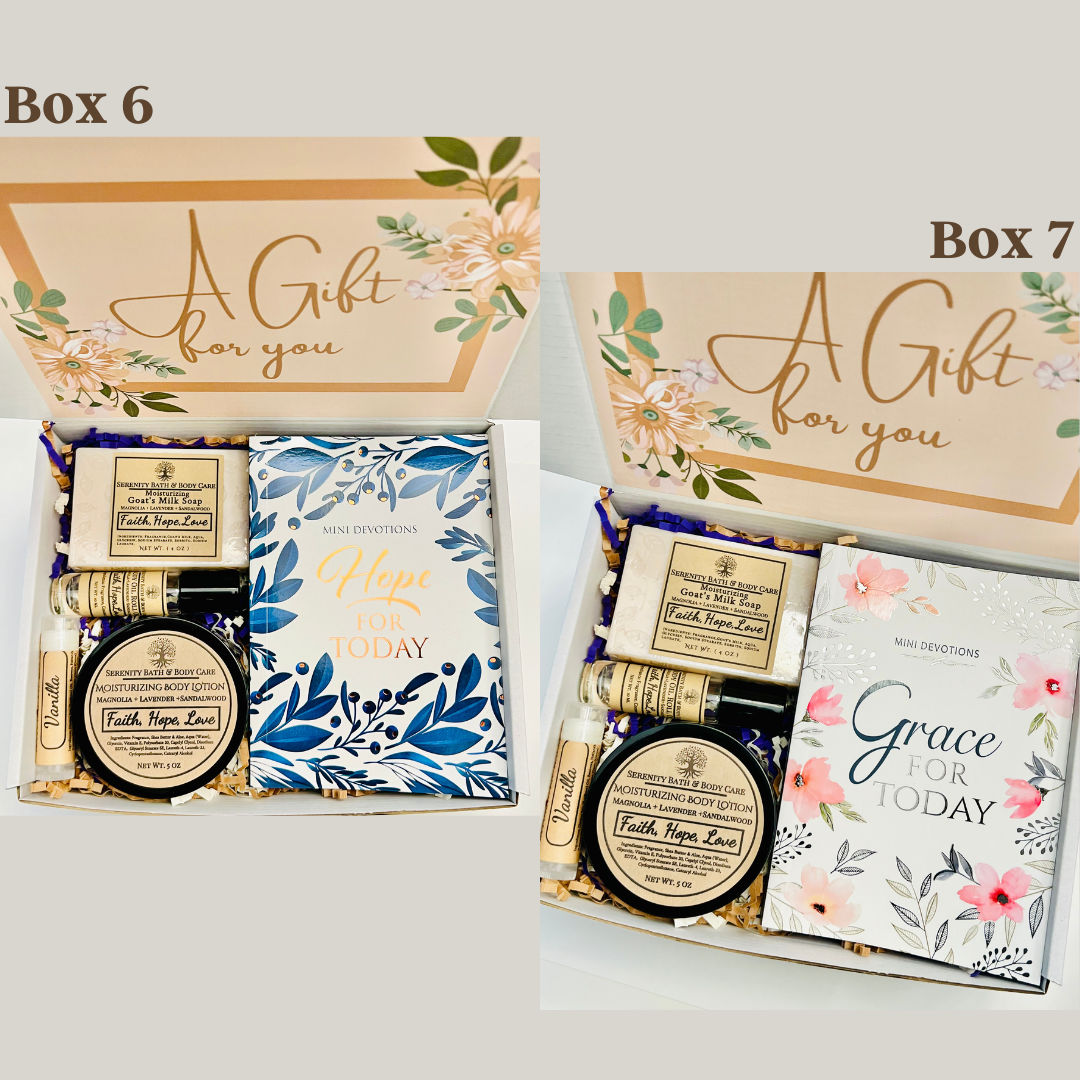 A Christian Devotional Gift Box for Women, Faith, Hope, Love Gift Box, Christmas Gift, Mom Gift, Birthday Gift, Care Package, Spa Gift Basket