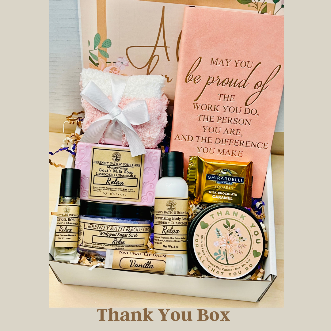 Relax Spa Gift Basket, Birthday Gift Box, Thinking of You Gift Basket, Thank you Gift, Co-Worker Gift, Self Care Gift, Sympathy Gift Set, Mom Gifts