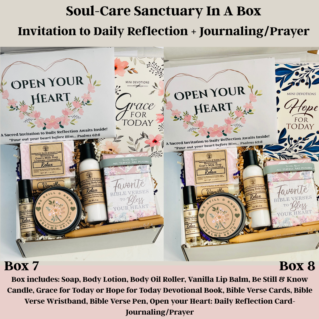 Christian Devotional Gift Box for Women, Faith-Based Self Care Gift for Encouragement, Birthday, Christmas, Thinking of you, or Get Well