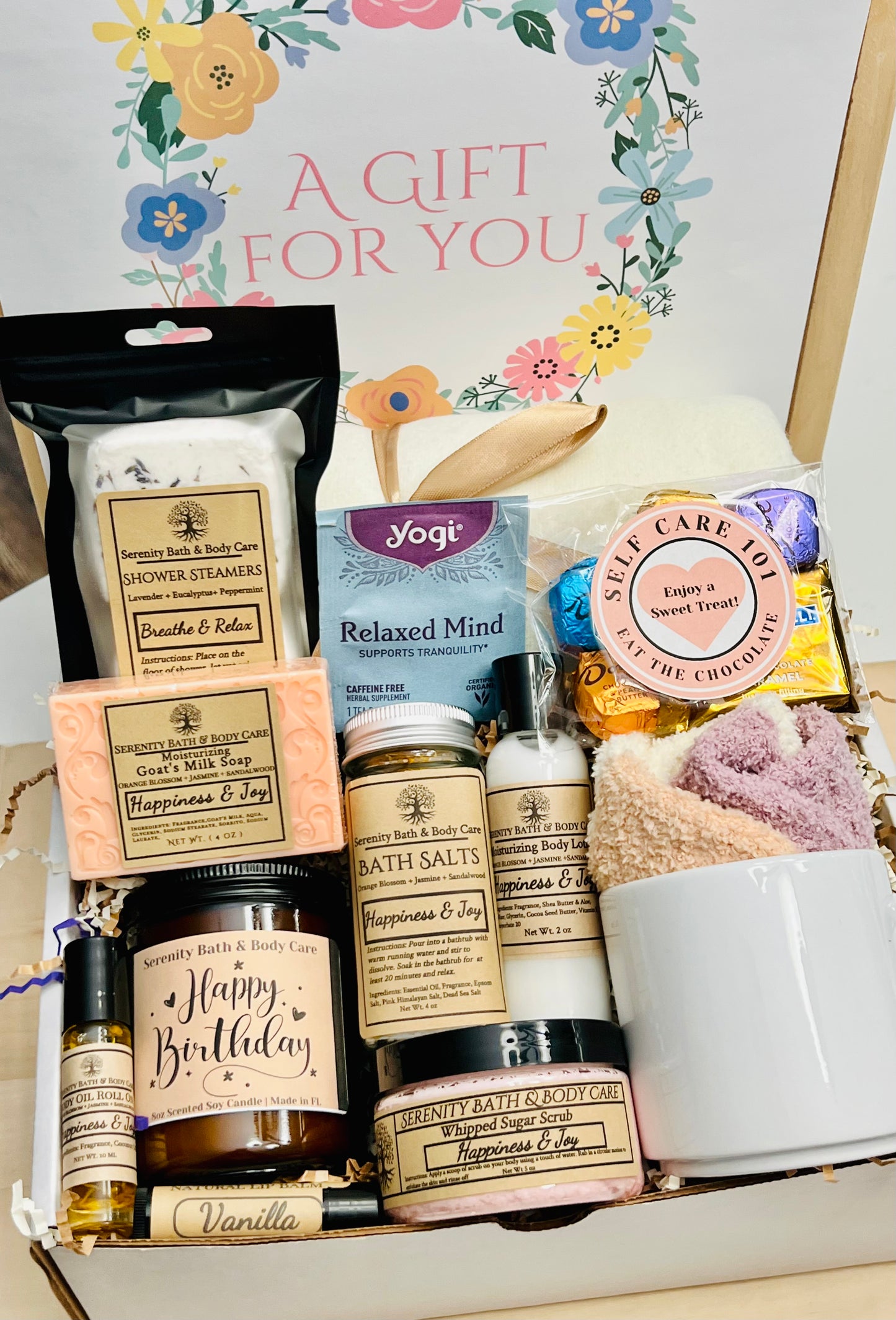 Birthday Spa Gift Box for Her, Mom Birthday Gift, Self Care Package, Thank you Gift, Thinking of you, Relaxation Birthday Gift Box, Pamper Gift Box for Women