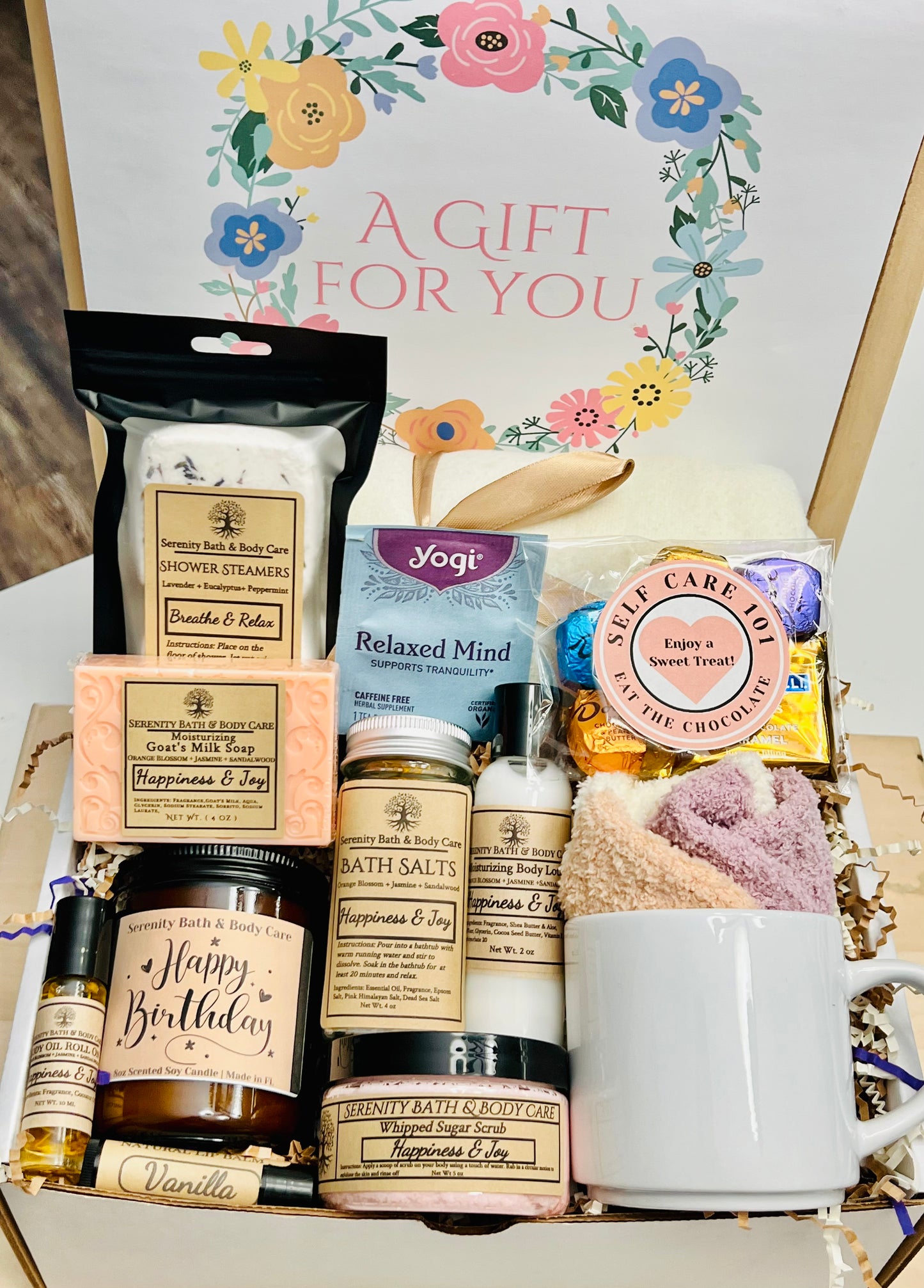 Birthday Spa Gift Box for Her, Mom Birthday Gift, Self Care Package, Thank you Gift, Thinking of you, Relaxation Birthday Gift Box, Pamper Gift Box for Women