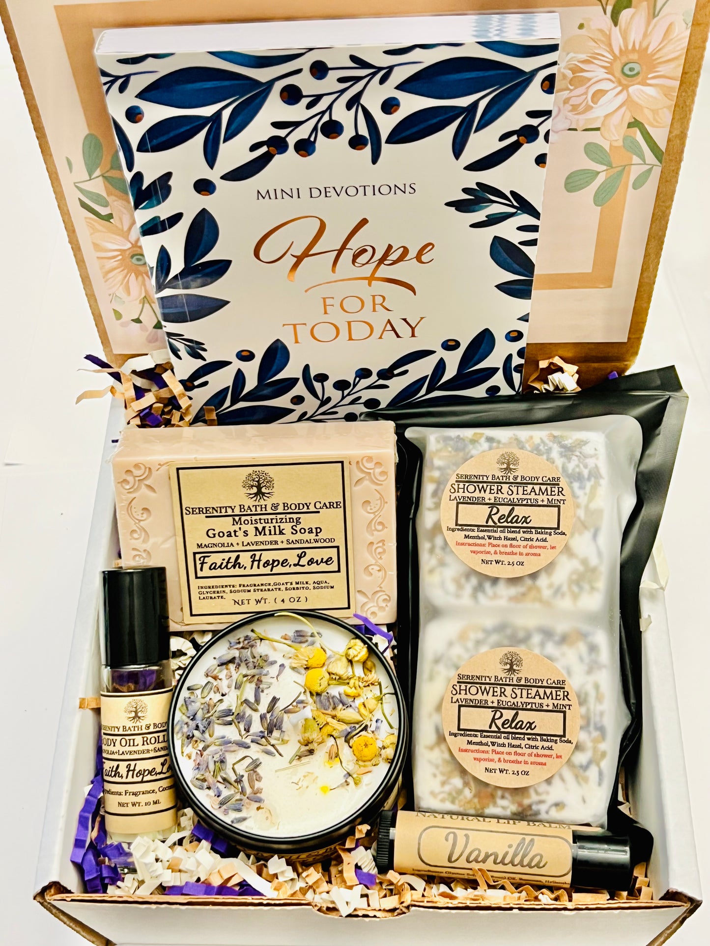 Christian Spa Gift Box, Hope for Today & Grace for Today Devotional Book, Inspirational Gift for Women, Self Care Gift Box, Christmas Gift for Her, Thinking of you Gift, Birthday Gift for her, Christian Gifts