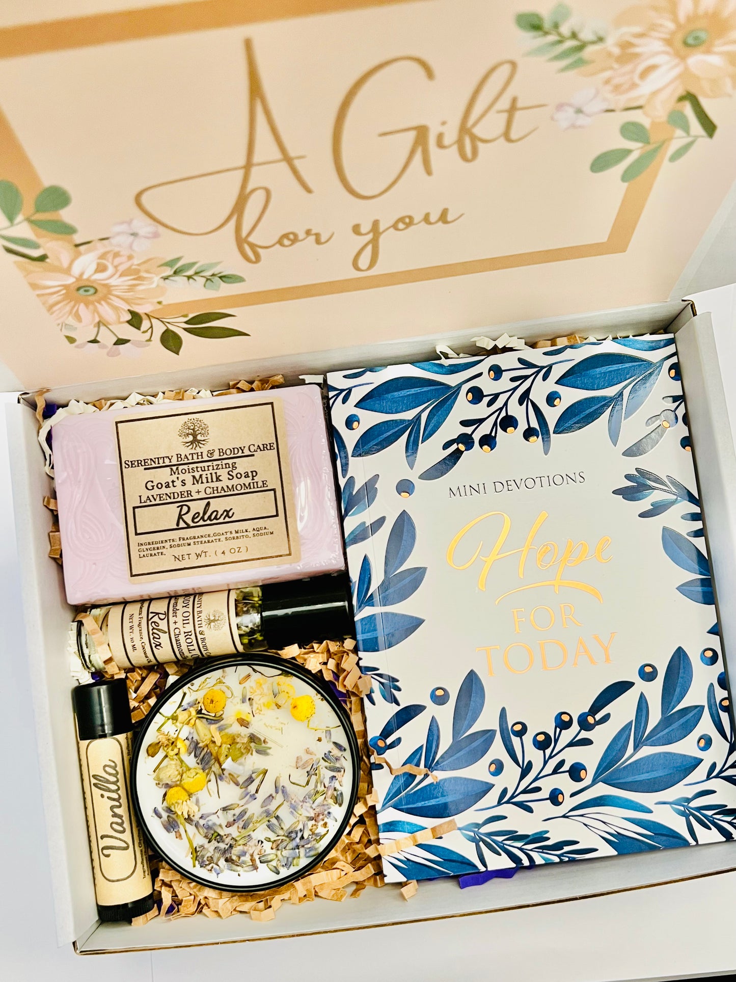 Christian Spa Gift Box, Hope for Today & Grace for Today Devotional Book, Inspirational Gift for Women, Christmas Gift for Her, Thinking of you Gift, Birthday Gift for her, Christian Gifts