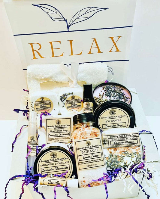 11-Piece Relaxation Spa Gift Basket for Women| Self Care Box