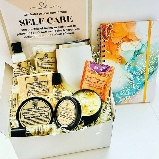 11-Piece Relaxation Spa Gift Basket with Wine Tumbler, Tea and Journal| Self Care Gift| Birthday Gift for Women| Thank You Gift