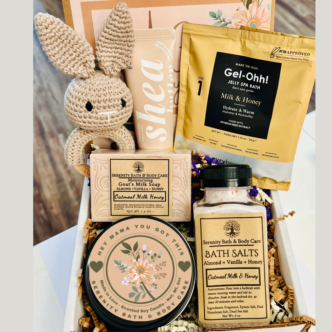 New Mom and New Baby Spa Gift Box, Self Care Package for Her, New Parents Gift Basket, New Mom Gift Basket, Congrats New Mom Gift