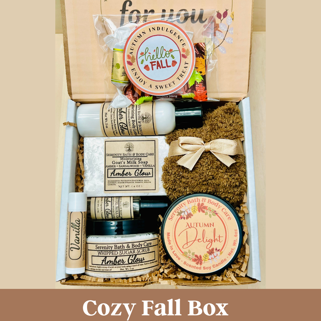 Hello Fall Autumn Spa Gift Box | Self Care Gifts for Women | Cozy Fall Birthday, Thank You & Seasonal Gift