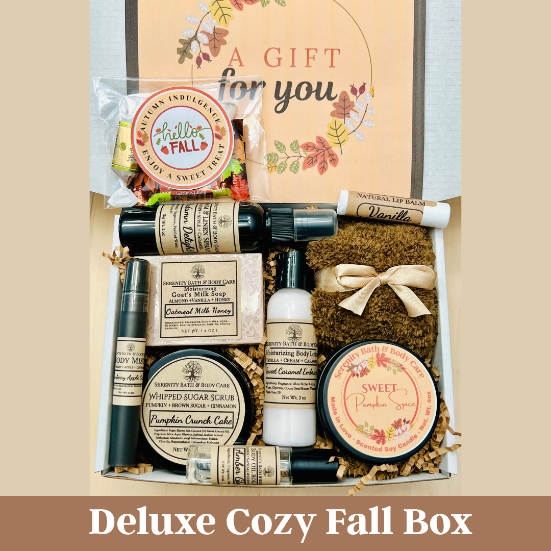 Hello Fall Autumn Spa Gift Box | Self Care Gifts for Women | Cozy Fall Birthday, Thank You & Seasonal Gift
