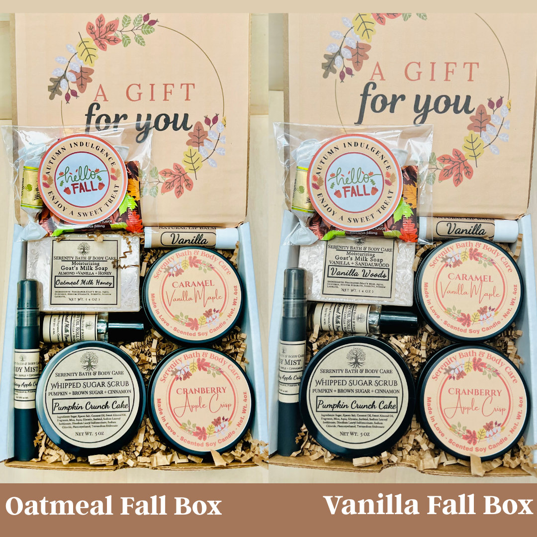 seasonal fall spa gift boxes for women