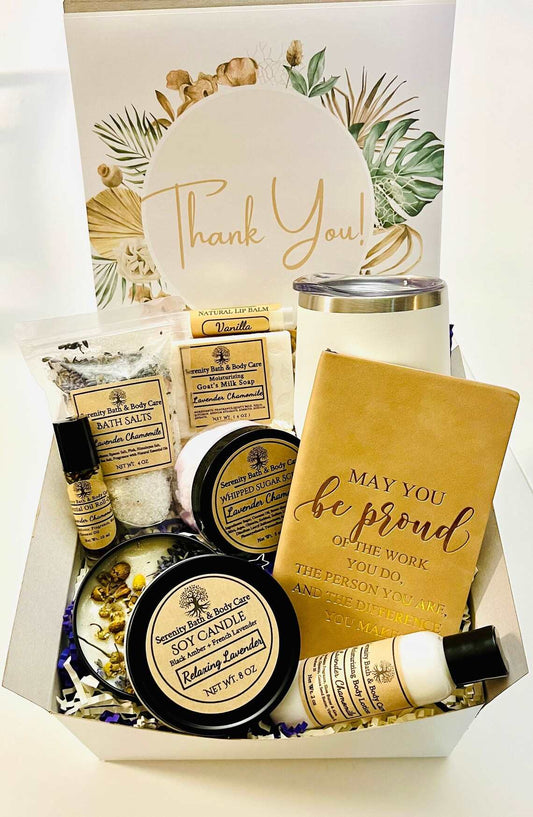 Thank You Gifts| Self-Care Gift Box for Relaxation |9-Piece Spa Gift Box for Women