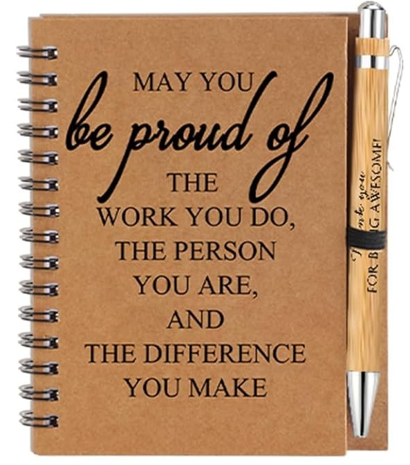 Employee Appreciation Gifts Inspirational Journal Notebook & Pen, Thank You Gift for Employees, Coworker, Team, Staff, Teacher, Nurse- Build a Box