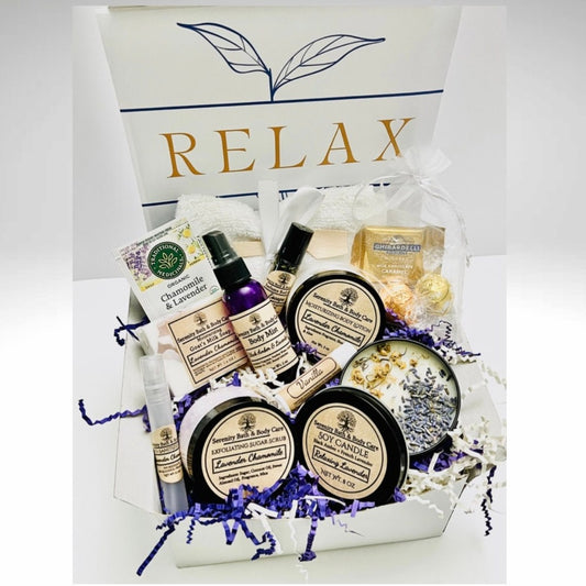 relax bath and body gift set