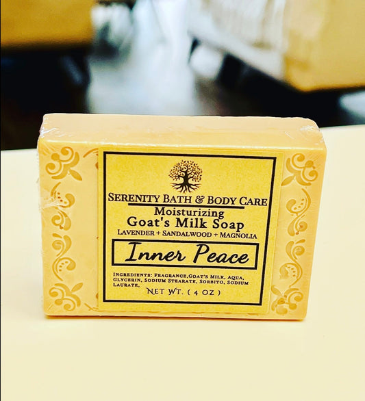 Build a Box- Add On- Inner Peace (Lavender Sandalwood) Goat's Milk Soap| 4 oz Scented Soap Bar| Gift for Her| Create a Gift Box