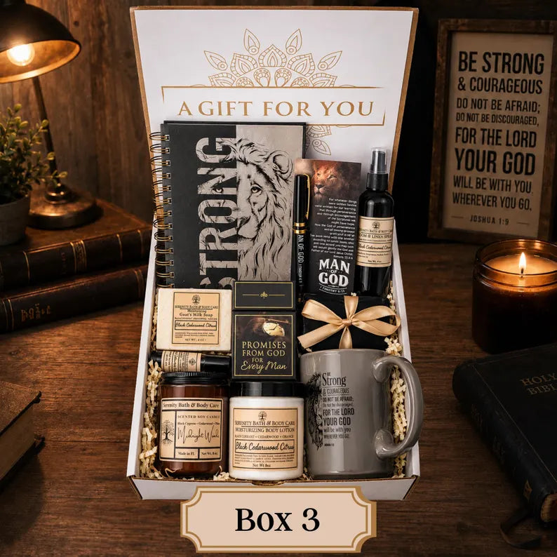 Man of God Christian Gift Box, Men Gifts, Father's Day Gift, Birthday Gift for Husband, Boyfriend, Son, Christmas Gift for Men, Dad Gift