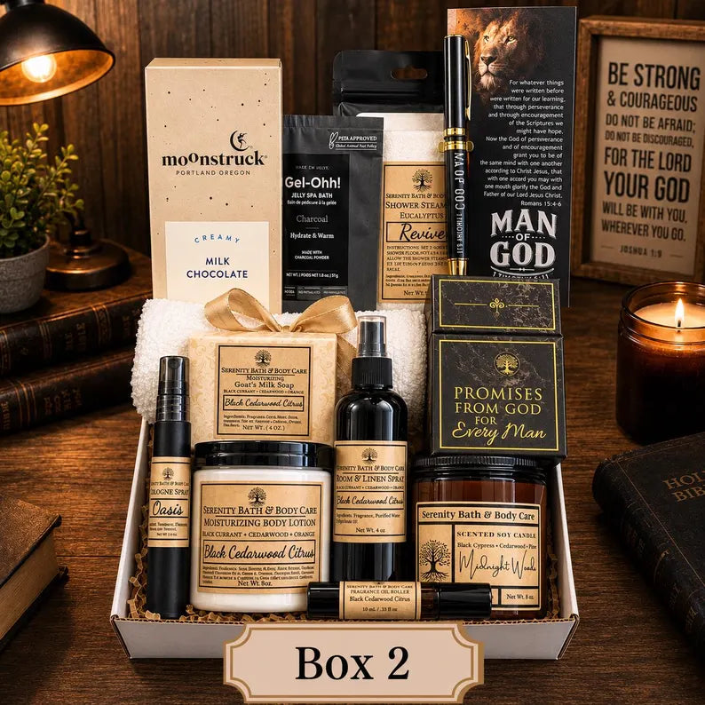 Man of God Christian Gift Box, Men Gifts, Father's Day Gift, Birthday Gift for Husband, Boyfriend, Son, Christmas Gift for Men, Dad Gift