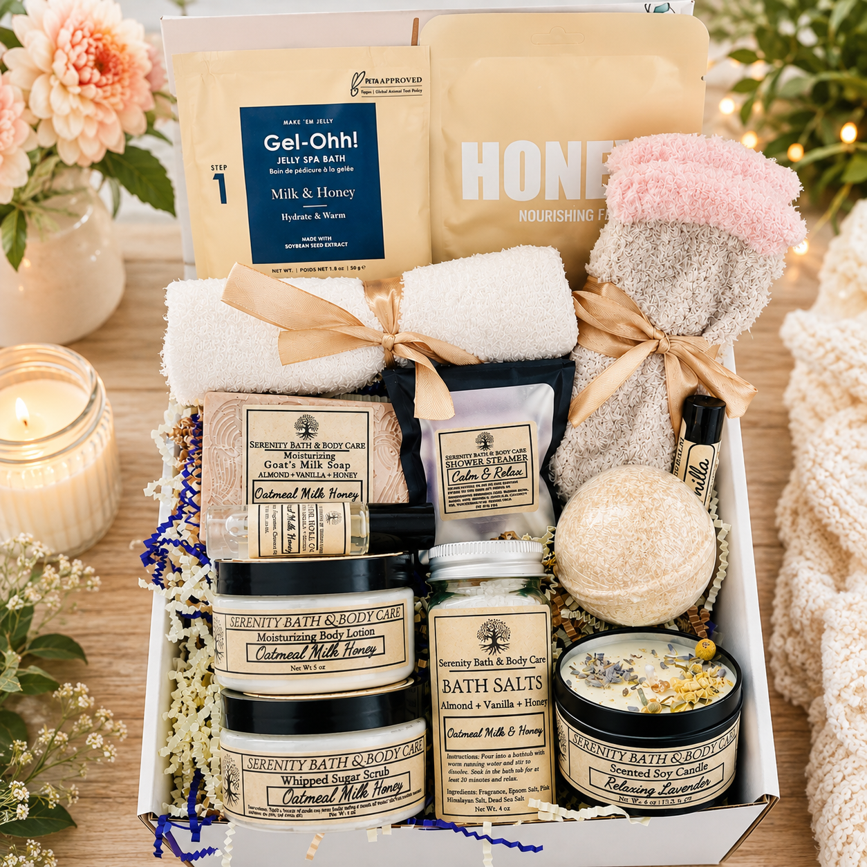 Deluxe Spa Gift Box for Women, Birthday Gift, Christmas Gift, Thinking of You Gift, Self Care Gift, Relaxation Care Package