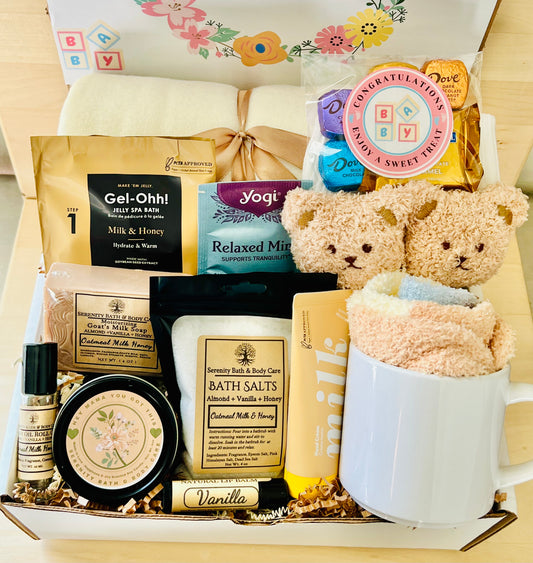 New Mom Gift Box, New Mom Care Package, New Mom & Baby Gift Set, Pregnancy Gift Box, Personalized New Mom Gift