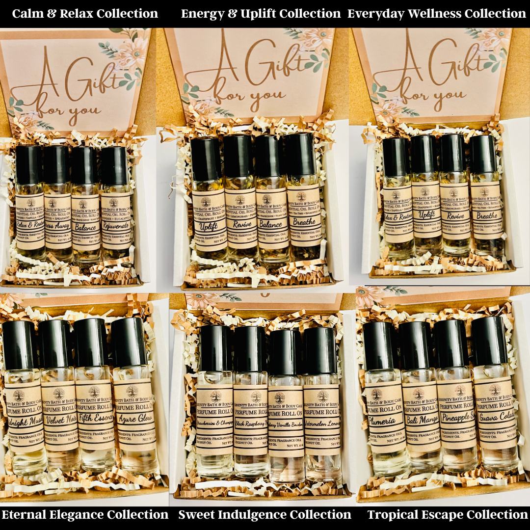Essential Oil Roll-On Gift Set, Perfume Roll-On Gift Set for Birthday or Christmas Gift