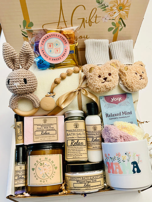 New Mom Gift Box, New Mom Care Package, New Mom & Baby Gift Set, Pregnancy Gift Box, Personalized New Mom Gift
