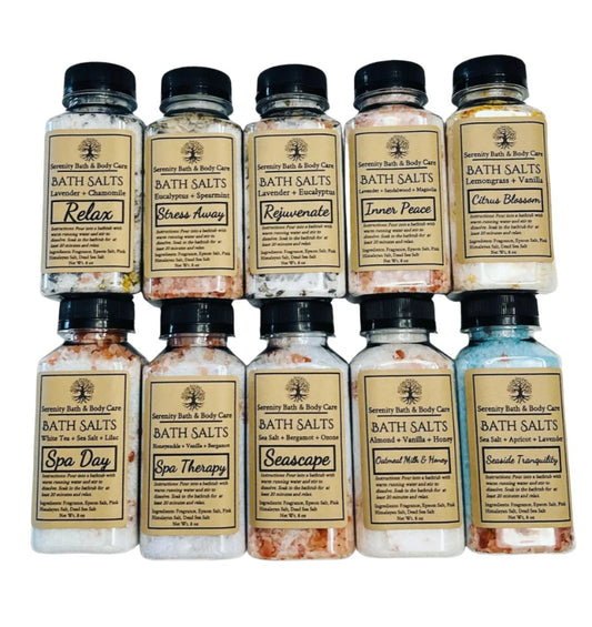 4 Bath Salts for $33.33 -Mix and Match Bath Salts- Bath Soaks-Self Care Gift-Favor Gifts-Stocking Stuffers