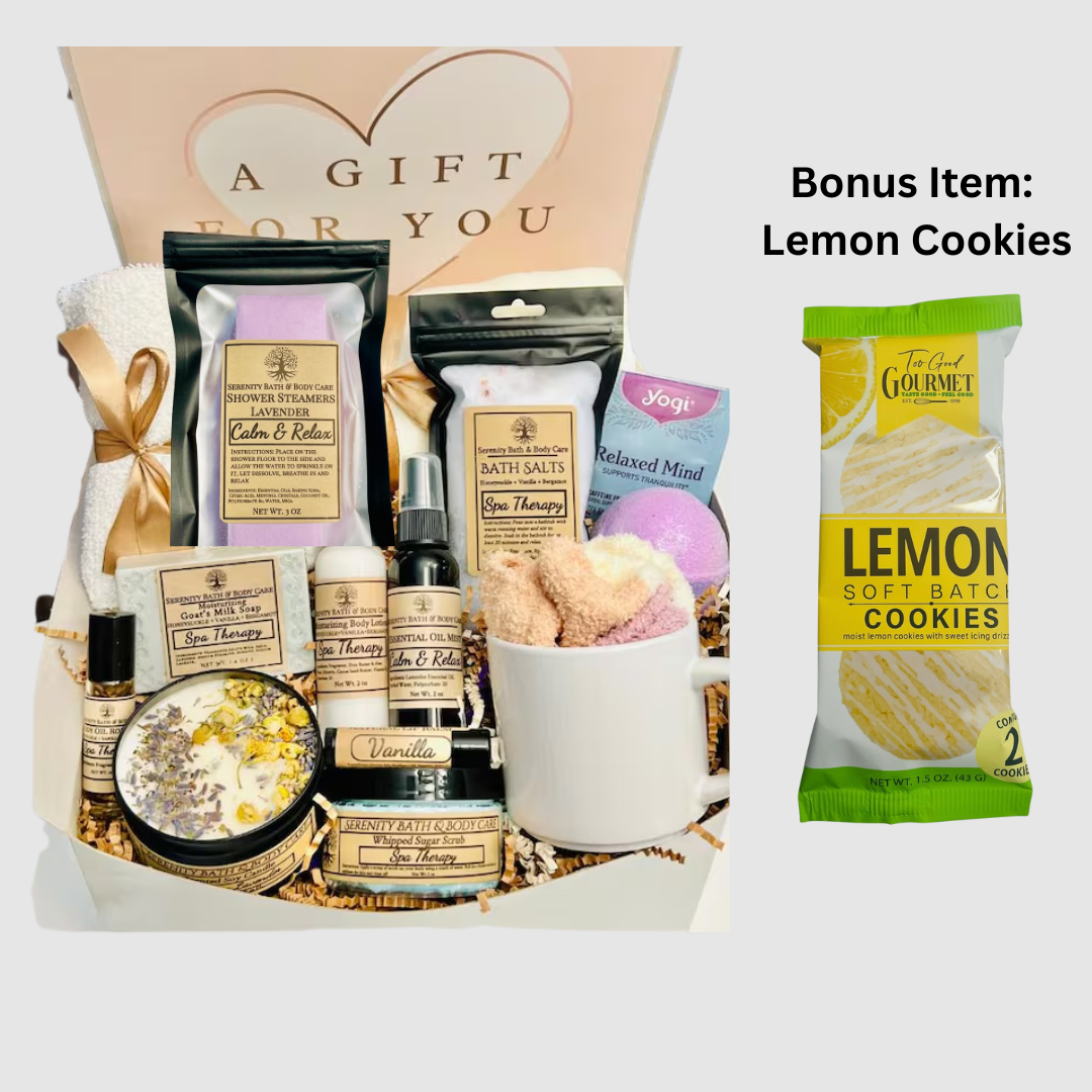 Deluxe Spa Gift Box for Women – Luxury Self-Care Basket with Cozy Blanket, Candle, Bath Essentials, Birthday, Sympathy & Get Well Gift