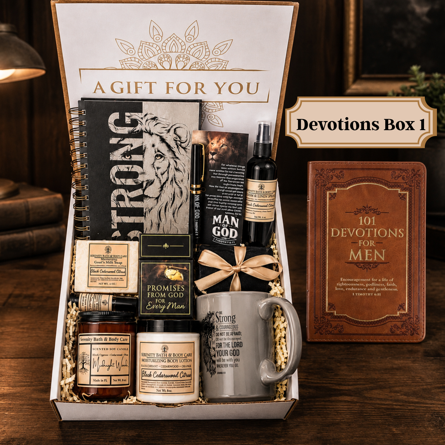 Man of God Christian Gift Box, Men Gifts, Father's Day Gift, Birthday Gift for Husband, Boyfriend, Son, Christmas Gift for Men, Dad Gift