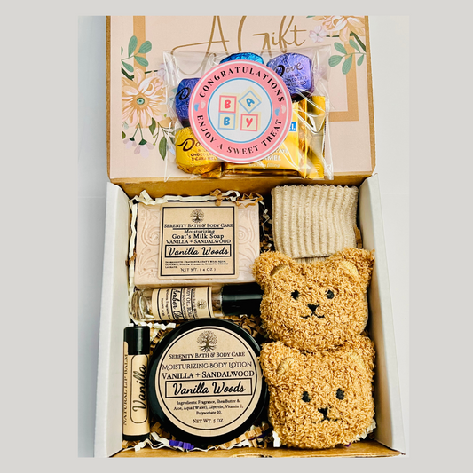 New Mom and New Baby Spa Gift Box, Self Care Package for Her, New Parents Gift Basket, New Mom Gift Basket, Congrats New Mom Gift