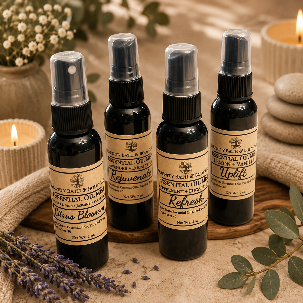 Essential Oil Mist, Body Mist, Cologne Body Mist- Build a box