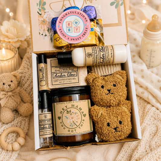 New Mom and New Baby Spa Gift Box, Self Care Package for Her, New Parents Gift Basket, New Mom Gift Basket, Congrats New Mom Gift