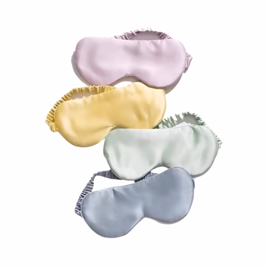 Solid Silk Satin Sleeping Mask Eye Mask- Build a Box