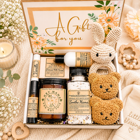 New Mom and New Baby Spa Gift Box, Self Care Package for Her, New Parents Gift Basket, New Mom Gift Basket, Congrats New Mom Gift