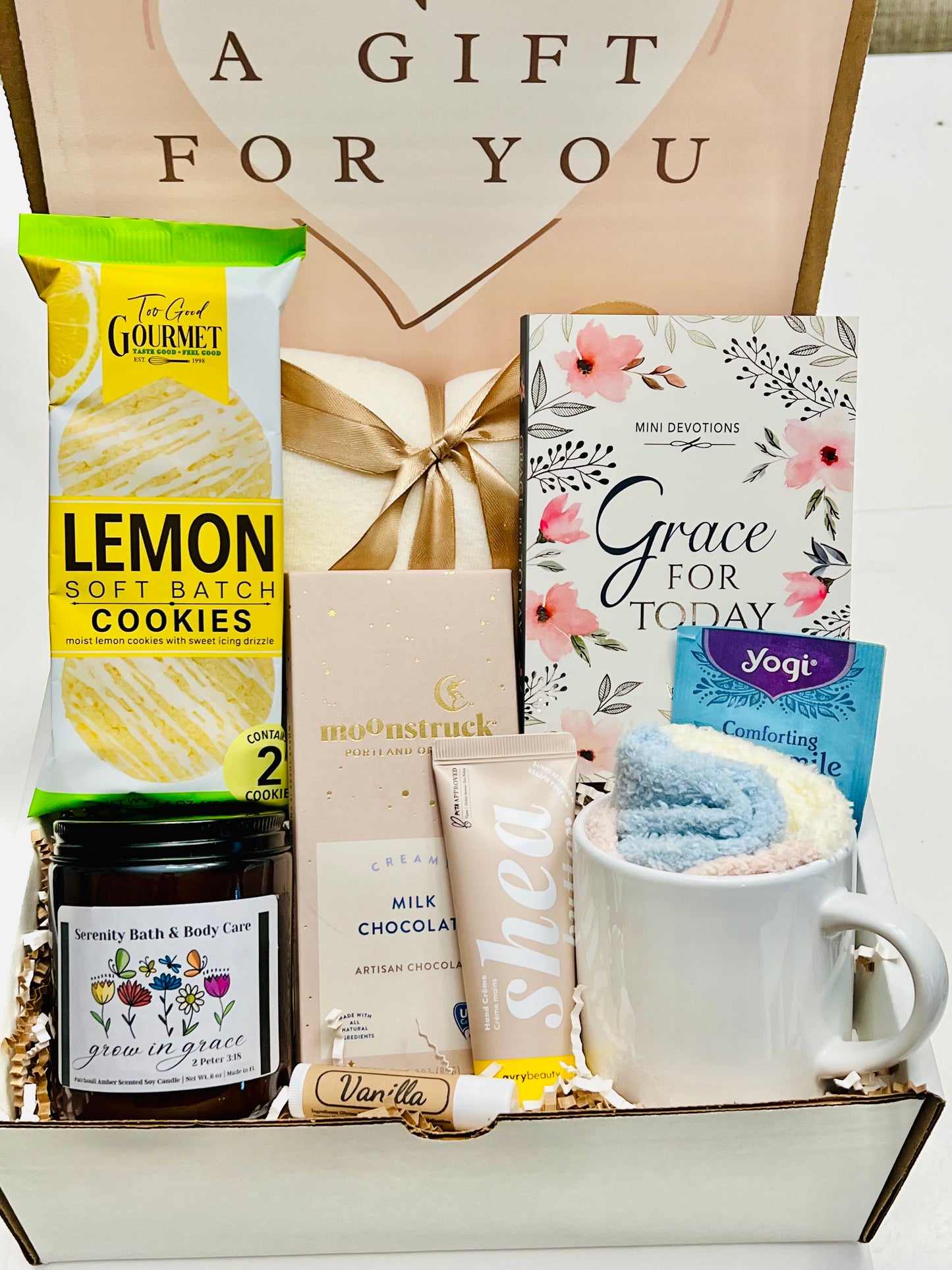 Grace for Today Christian Gift Box for Women — Encouragement & Comfort, Sympathy Gift, Thinking of You, Christmas Gift Basket