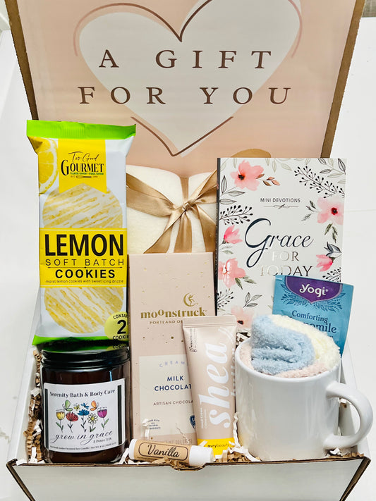 Grace for Today Christian Gift Box for Women — Encouragement & Comfort, Sympathy Gift, Thinking of You, Christmas Gift Basket