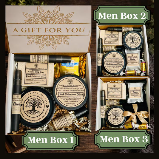 Men Spa Gift Set, Luxurious Self Care Kit for Him, Father's Day & Coworker Gift, Perfect Birthday and Husband Gift, Christmas Gift for Men