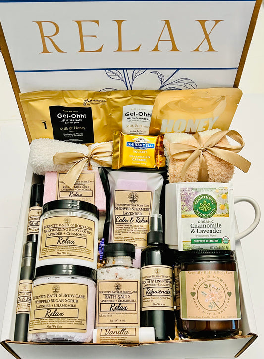 Deluxe Luxury Relax Spa Gift Box – Birthday, Christmas, Thinking of You, Thank you, & Self Care Gift