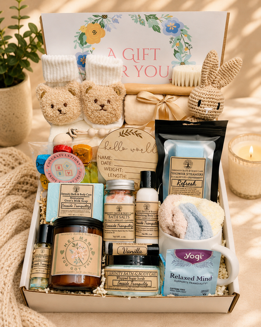 New Mom Gift Box, New Mom Care Package, New Mom & Baby Gift Set, Pregnancy Gift Box, Personalized New Mom Gift